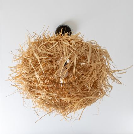 Brilagi - CERIA BOHO LED-pendellampa på sladd 1xE27/40W/230V Ø 40 cm, i raffia