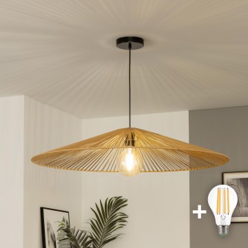 Brilagi - CERIA BOHO LED-pendellampa på sladd 1xE27/40W/230V Ø 90 cm, brun