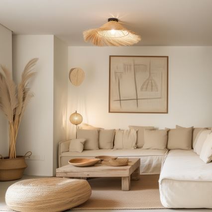 Brilagi - CERIA BOHO LED ytmonterad taklampa, 1x E27 (max 40 W), 230 V, Ø 100 cm, rattan