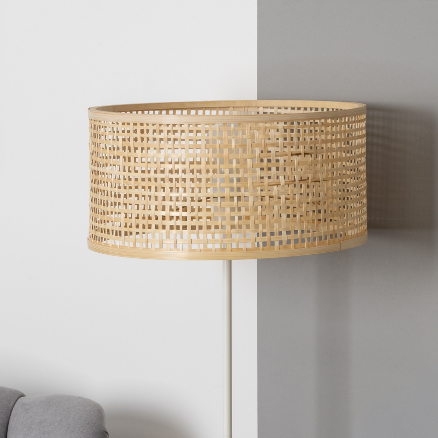 Brilagi - CERIA LED-golvlampa 1xE27/40W/230V, Ø 25 cm, bambu/vit