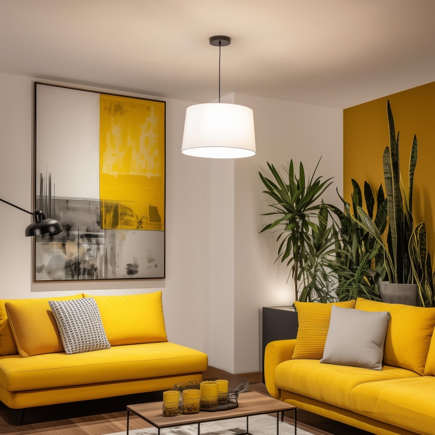 Brilagi - CERIA LED-pendellampa med vajer 1xE27/40W/230V Ø 45 cm vit