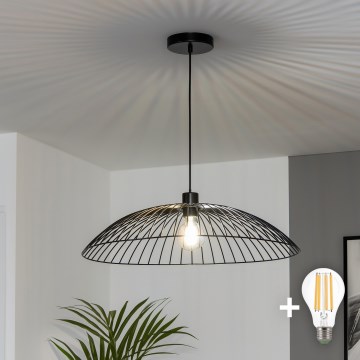Brilagi - CERIA WIRE LED-pendel 1xE27/40W/230V Ø 60 cm, svart