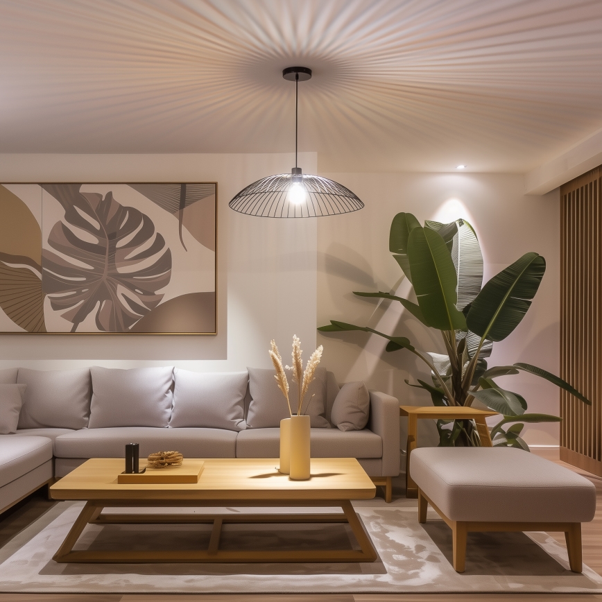 Brilagi - CERIA WIRE LED-pendel 1xE27/40W/230V Ø 60 cm, svart