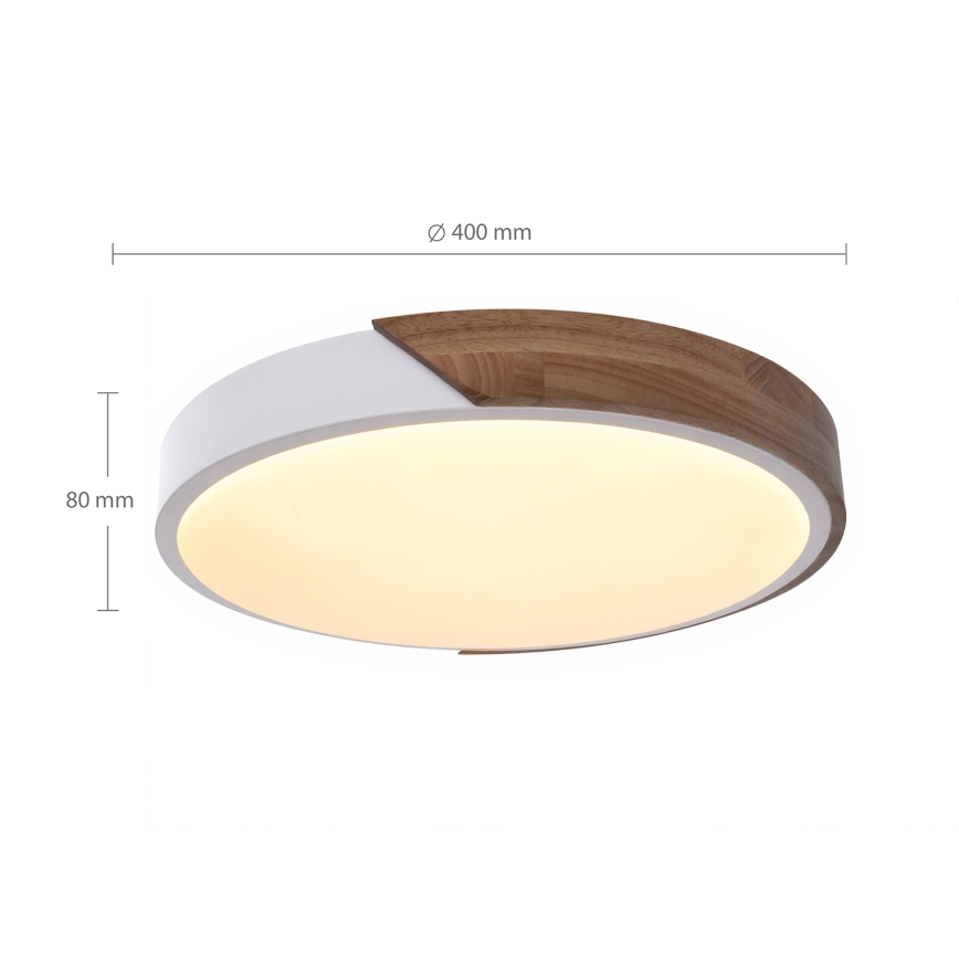 Brilagi - LED dimbar taklampa PILANA LED/48W/230V ek/vit Ø 40 cm + fjärrkontroll