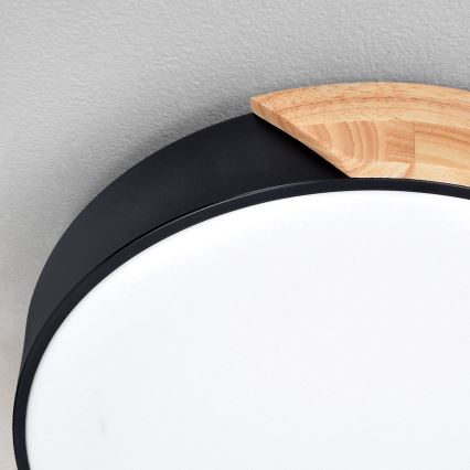 Brilagi - Dimbart LED-taklampa PILANA LED/60W/230V ek/svart Ø 58,5 cm + fjärrkontroll