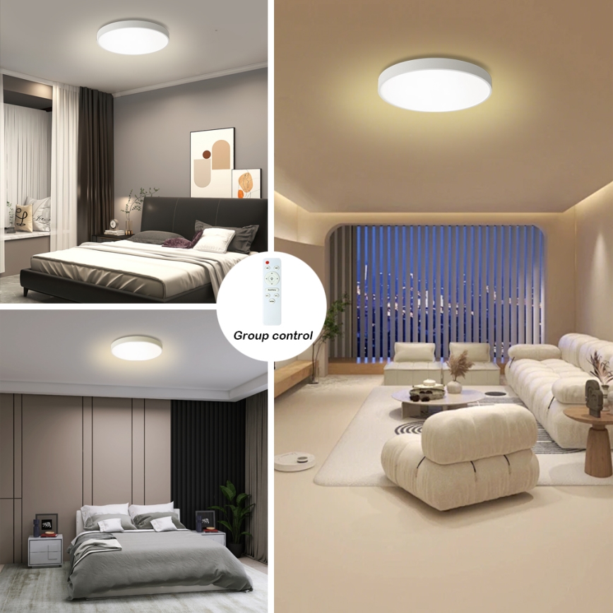 Brilagi - LED Dimbart takarmatur POOL LED/60W/230V 3000-6000K Ø 60 cm vit + fjärrkontroll