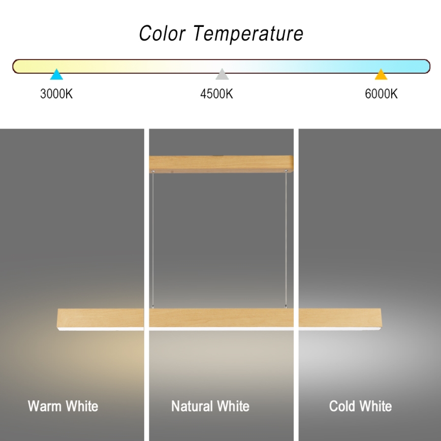 Brilagi - dimbar LED-taklampa SLEEKLINE SMART LED/40W/230V Wi‑Fi Tuya ekdekor + fjärrkontroll