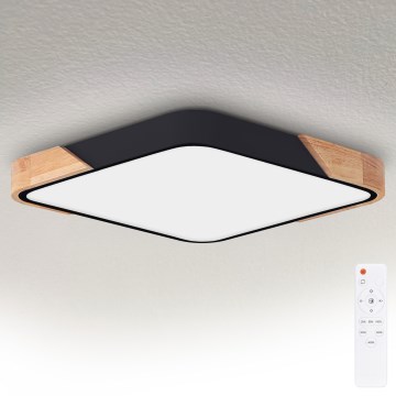 Brilagi - Dimbar LED-takarmatur PILANA LED/60W/230V 3000-6500K ek/svart 56x56 cm + fjärrkontroll