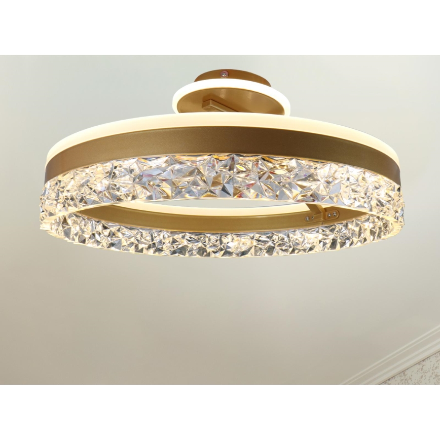 Brilagi - Dimbar LED ytmonterad ljuskrona LED/86W/230V 3000-6500K guld + fjärrkontroll