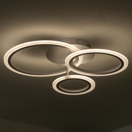 Brilagi - Dimbar LED ytmonterad ljuskrona ORBITS LED/40W/230V 3000-6500K vit + fjärrkontroll