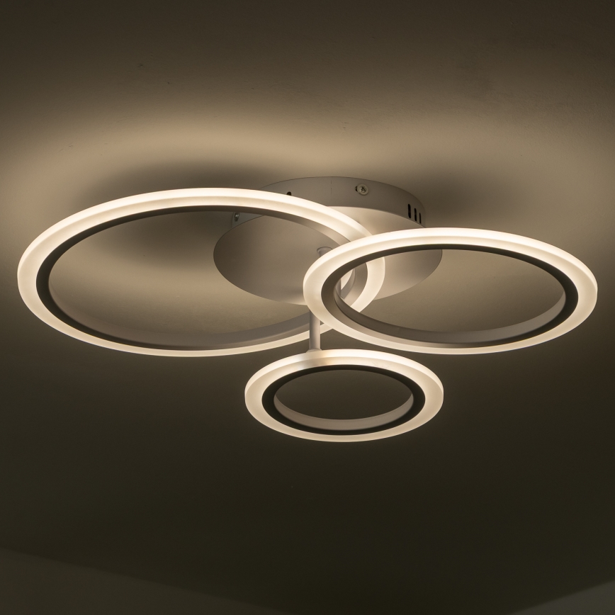 Brilagi - Dimbar LED ytmonterad ljuskrona ORBITS LED/40W/230V 3000-6500K vit + fjärrkontroll
