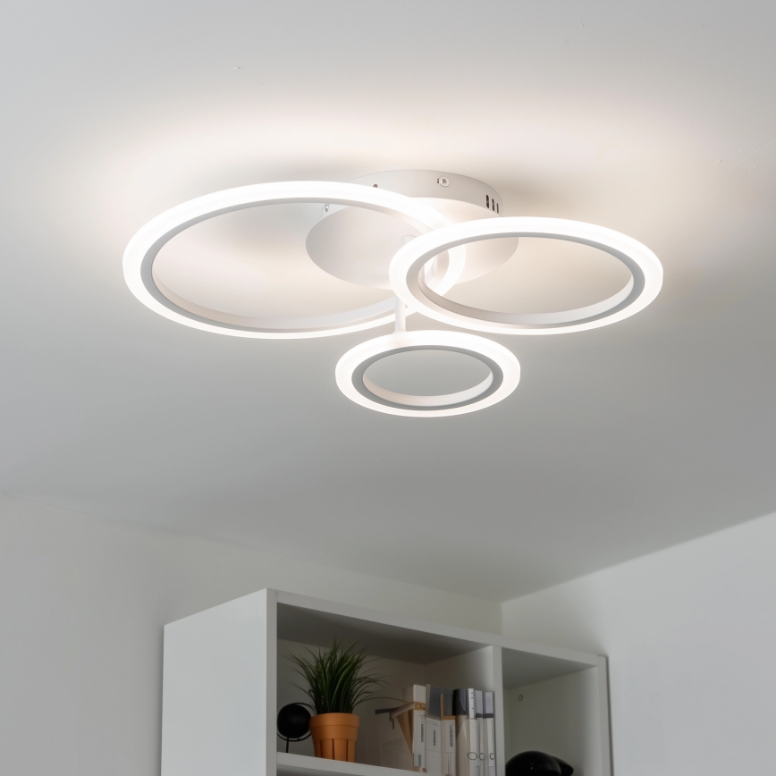 Brilagi - Dimbar LED ytmonterad ljuskrona ORBITS LED/40W/230V 3000-6500K vit + fjärrkontroll
