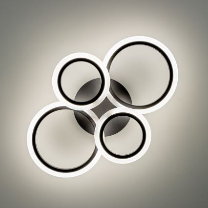 Brilagi - Dimbar LED ytmonterad ljuskrona ORBITS LED/50W/230V 3000-6500K antracit + fjärrkontroll
