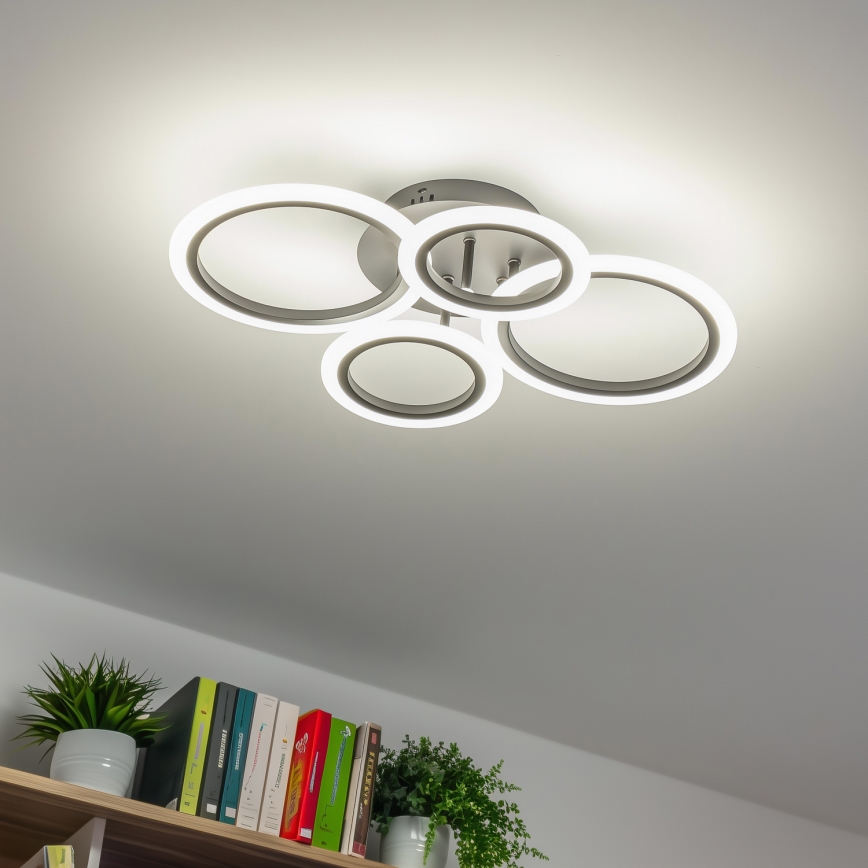 Brilagi - Dimbar LED ytmonterad ljuskrona ORBITS LED/50W/230V 3000-6500K antracit + fjärrkontroll