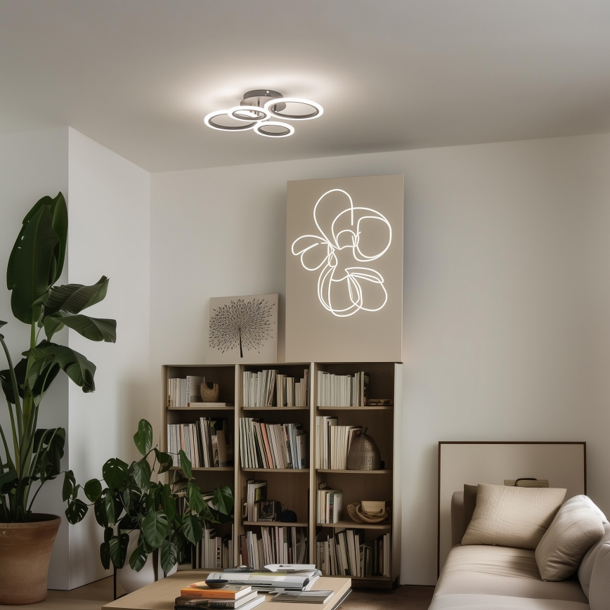 Brilagi - Dimbar LED ytmonterad ljuskrona ORBITS LED/50W/230V 3000-6500K + fjärrkontroll