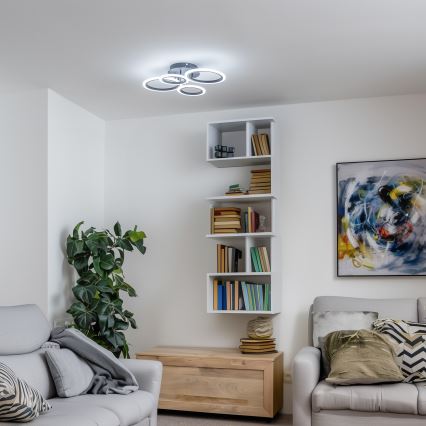 Brilagi - Dimbar LED ytmonterad ljuskrona ORBITS LED/50W/230V 3000-6500K + fjärrkontroll