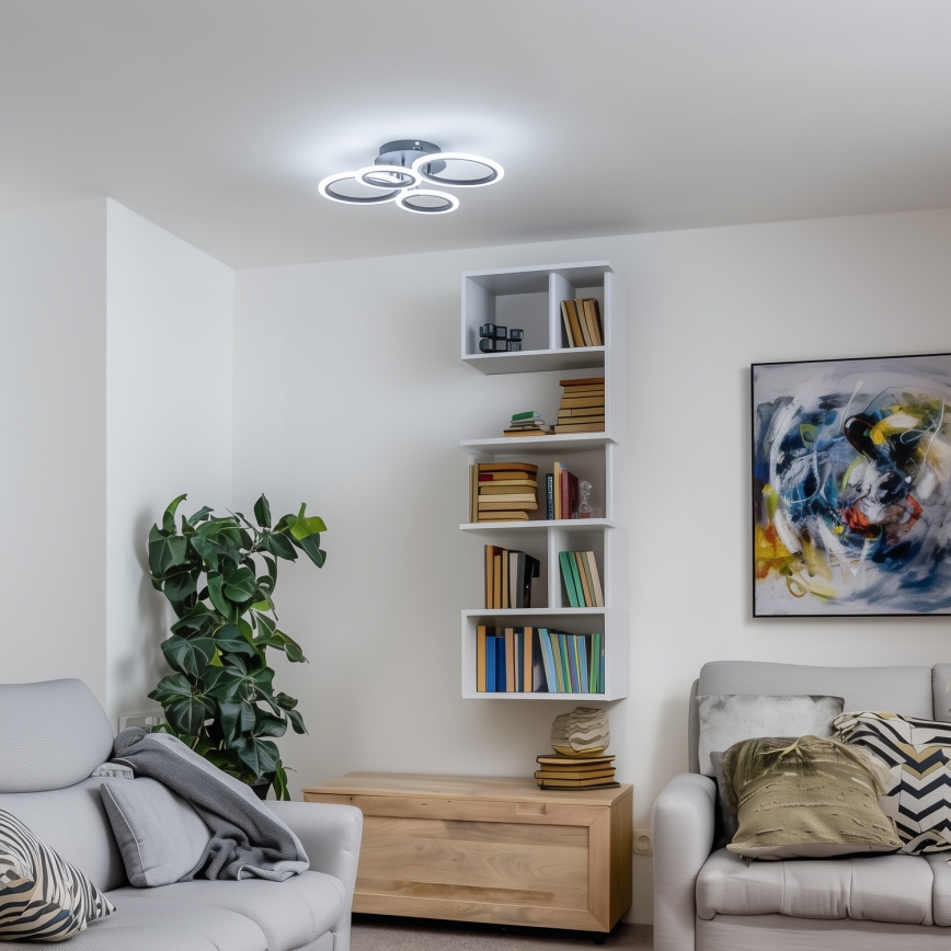 Brilagi - Dimbar LED ytmonterad ljuskrona ORBITS LED/50W/230V 3000-6500K + fjärrkontroll