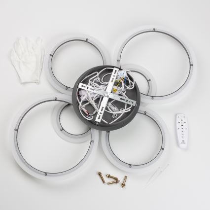 Brilagi - Dimbar LED ytmonterad ljuskrona ORBITS LED/85W/230V 3000-6500K antracit + fjärrkontroll