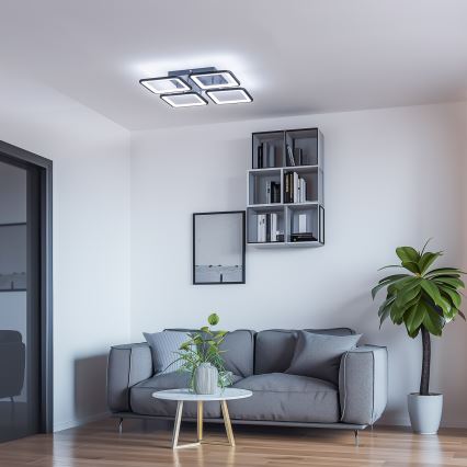 Brilagi - Dimbar LED ytmonterad ljuskrona SQUARED LED/85W/230V 3000-6500K + fjärrkontroll