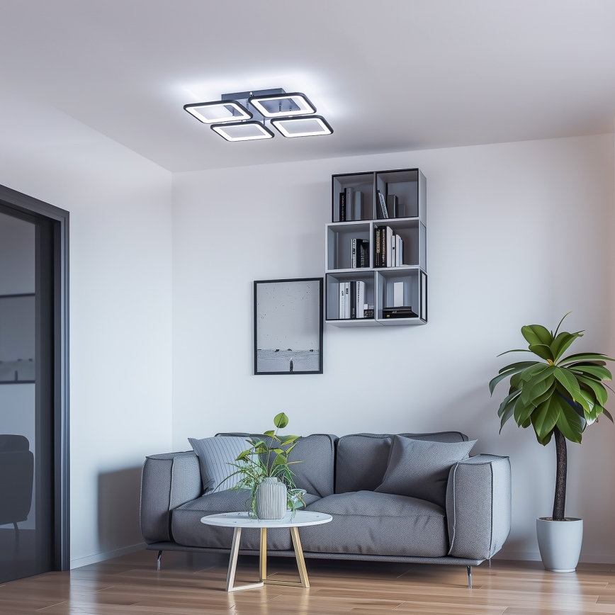Brilagi - Dimbar LED ytmonterad ljuskrona SQUARED LED/85W/230V 3000-6500K + fjärrkontroll