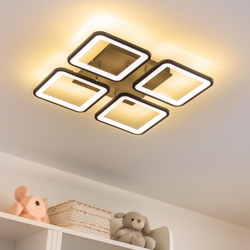 Brilagi - Dimbar LED ytmonterad ljuskrona SQUARED LED/85W/230V 3000-6500K + fjärrkontroll