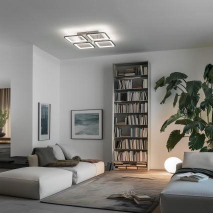 Brilagi - Dimbar LED ytmonterad ljuskrona SQUARED LED/85W/230V 3000-6500K + fjärrkontroll