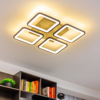 Brilagi - Dimbar LED ytmonterad ljuskrona SQUARED LED/85W/230V 3000-6500K + fjärrkontroll