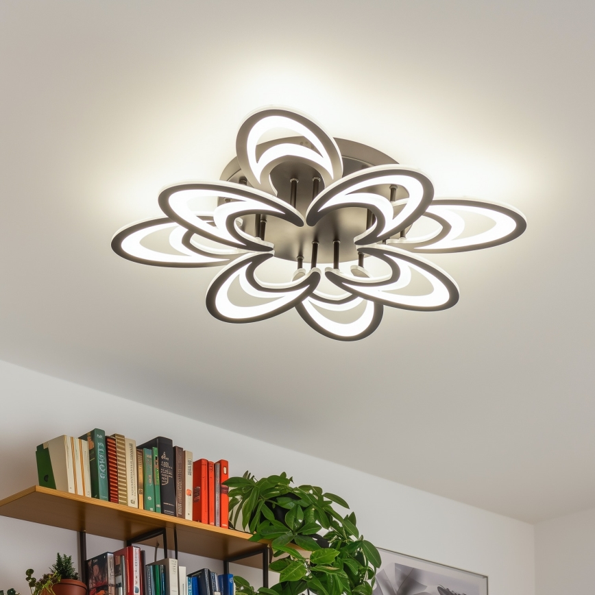 Brilagi - Dimbar LED ytmonterad ljuskrona TWIST LED/125W/230V 3000-6500K + fjärrkontroll