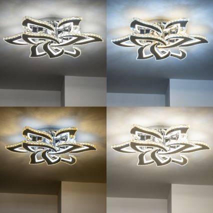Brilagi - Dimbar LED ytmonterad ljuskrona TWIST LED/180W/230V 3000-6500K + fjärrkontroll