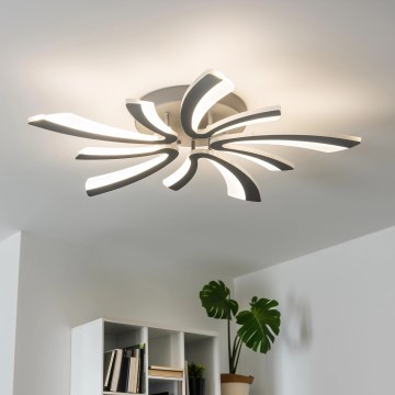 Brilagi - Dimbar LED ytmonterad ljuskrona TWIST LED/55W/230V 3000-6500K antracit + fjärrkontroll