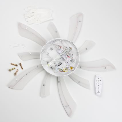 Brilagi - Dimbar LED ytmonterad ljuskrona TWIST LED/55W/230V 3000-6500K vit + fjärrkontroll