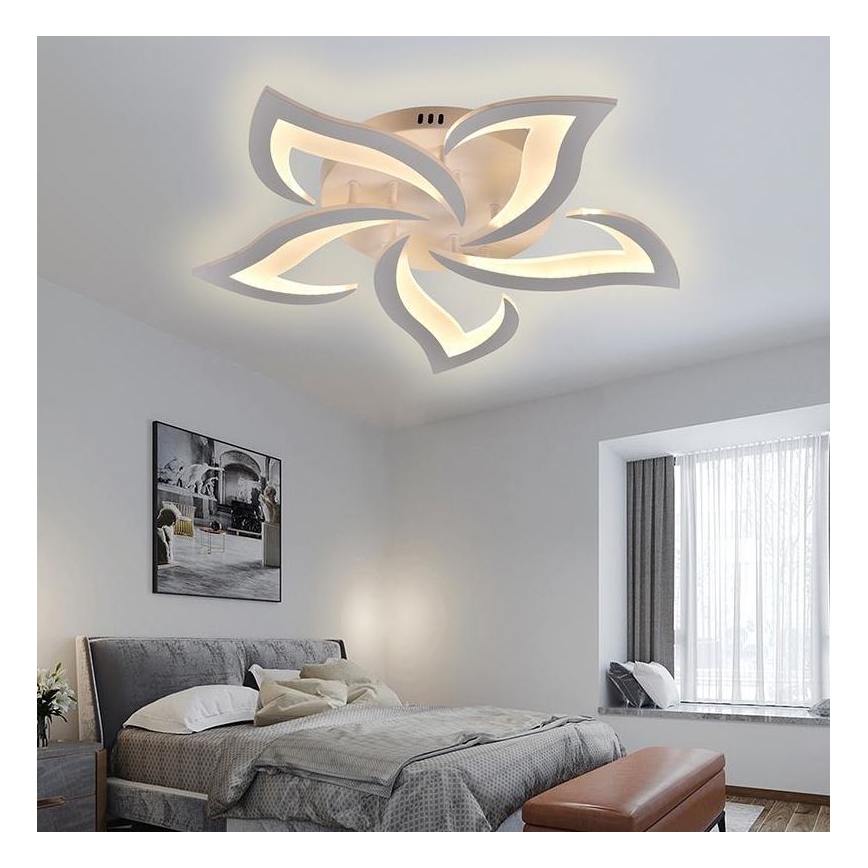 Brilagi - Dimbar LED ytmonterad ljuskrona TWIST LED/55W/230V 3000-6500K vit + fjärrkontroll