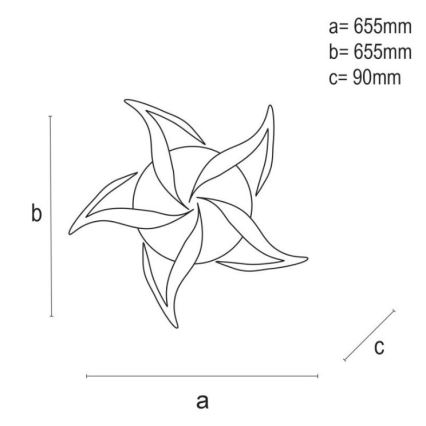Brilagi - Dimbar LED ytmonterad ljuskrona TWIST LED/55W/230V 3000-6500K vit + fjärrkontroll