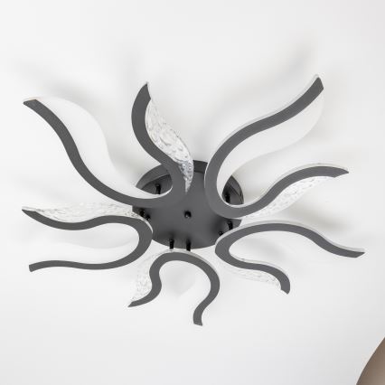 Brilagi - Dimbar LED ytmonterad ljuskrona TWIST LED/65W/230V 3000-6500K svart + fjärrkontroll