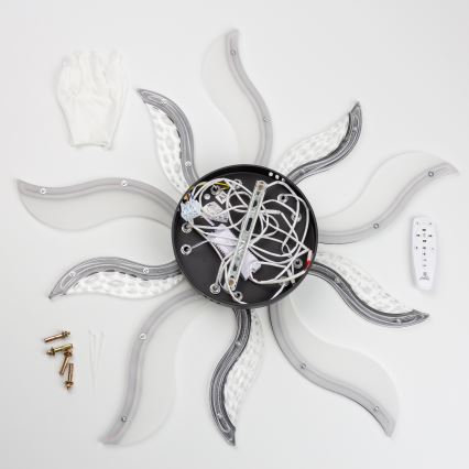 Brilagi - Dimbar LED ytmonterad ljuskrona TWIST LED/65W/230V 3000-6500K svart + fjärrkontroll