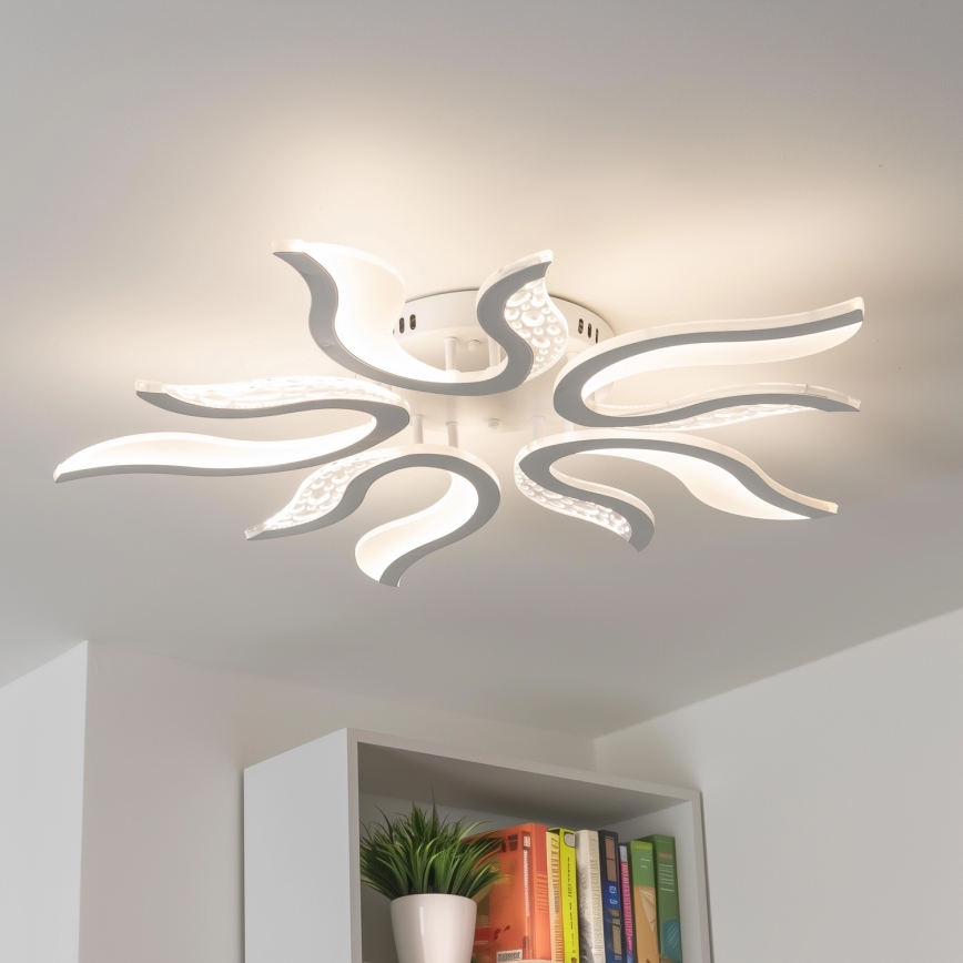 Brilagi - Dimbar LED ytmonterad ljuskrona TWIST LED/65W/230V 3000-6500K vit + fjärrkontroll