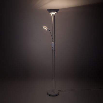 Brilagi - Dimbara golvlampa SCARLETT 1xR7s/230W/230V + 1xG9/40W vit