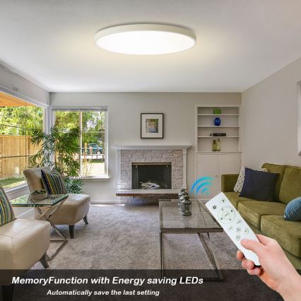 Brilagi - LED-dimmbar taklampa POOL SMART LED/128W/230V 3000-6000K Ø 100 cm Wi-Fi Tuya vit + fjärrkontroll