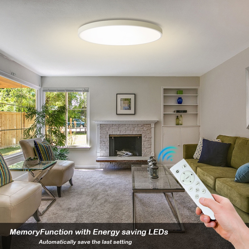 Brilagi - LED-dimmbar taklampa POOL SMART LED/128W/230V 3000-6000K Ø 100 cm Wi-Fi Tuya vit + fjärrkontroll
