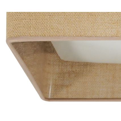 Brilagi - Dimbar LED-takarmatur VELVET SQUARE LED/24W/230V 43x43 cm 3000/4000/6500K + fjärrkontroll brun