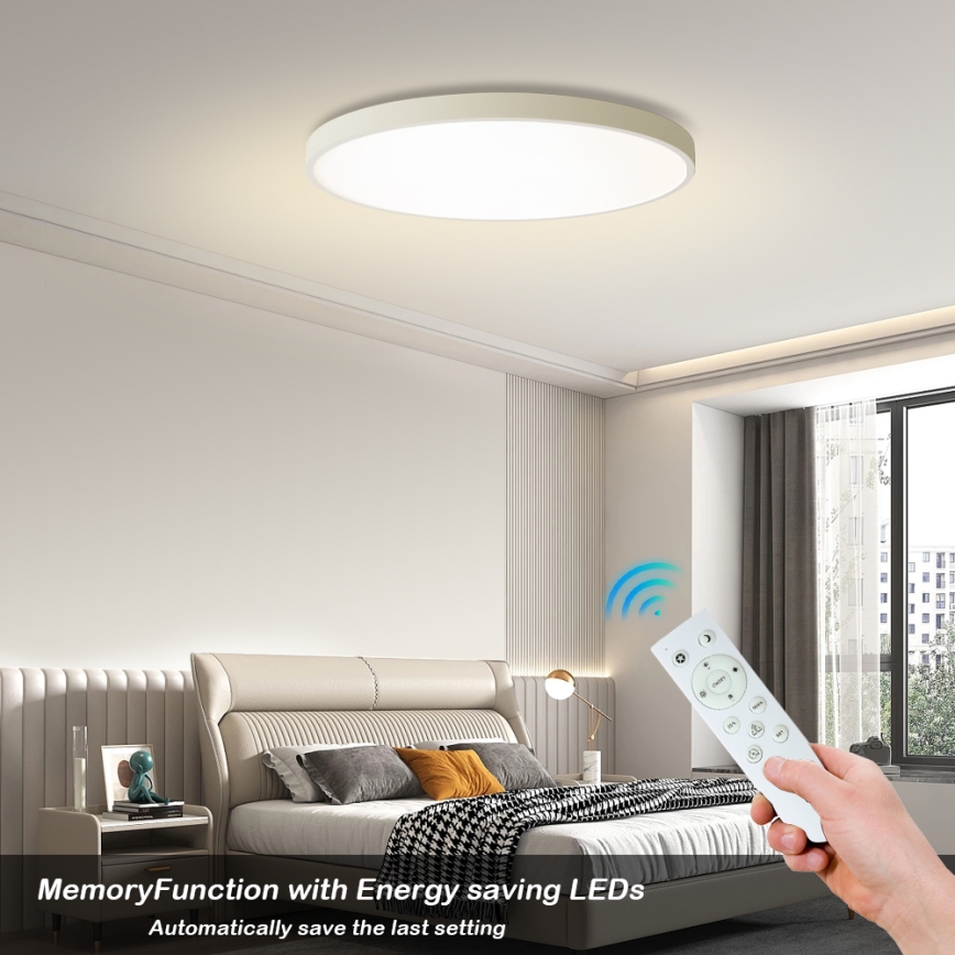 Brilagi - Dimbart LED-taklampa POOL SMART LED/100W/230V 3000-6000K diam. 80 cm Wi-Fi Tuya vit + fjärrkontroll