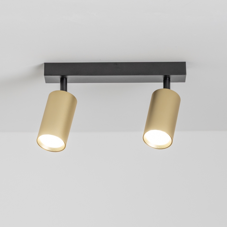 Brilagi - Dimbart LED-spot SELE GOLDEN 2xGU10/6,5W/230V 2700-6500K svart/guld