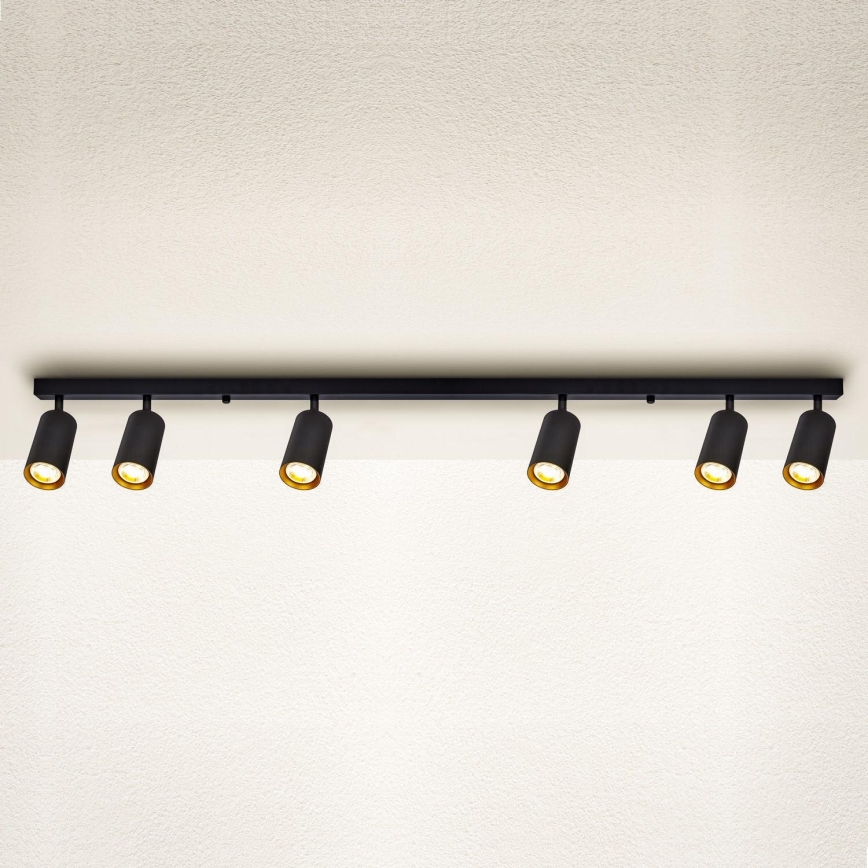 Brilagi - Dimbart LED-spotarmatur SELE 6xGU10/6,5W/230V 2700-6500K svart/guld