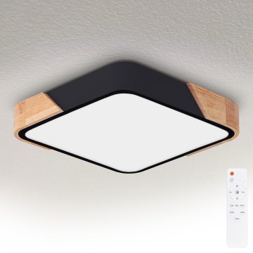 Brilagi - Dimbart LED-taklampa PILANA LED/48W/230V 3000-6500K ek/svart 42x42 cm + fjärrkontroll