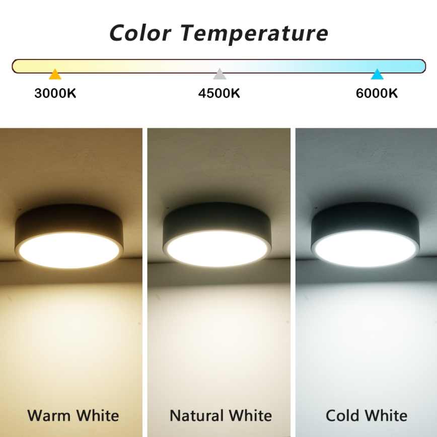 Brilagi - Dimbart LED-takarmatur POOL LED/18W/230V 3000-6000K 20 cm svart + fjärrkontroll