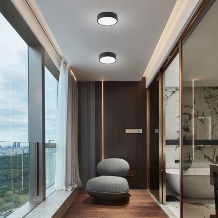 Brilagi - Dimbart LED-takarmatur POOL LED/18W/230V 3000-6000K 20 cm svart + fjärrkontroll