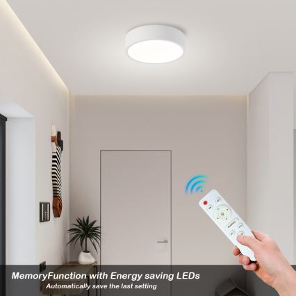 Brilagi - Dimbar LED-taklampa POOL LED/18W/230V 3000-6000K 20 cm vit + fjärrkontroll