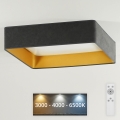 Brilagi - dimmbar LED-taklampa VELVET SQUARE LED/24W/230V 43x43 cm 3000/4000/6500K + fjärrkontroll brun