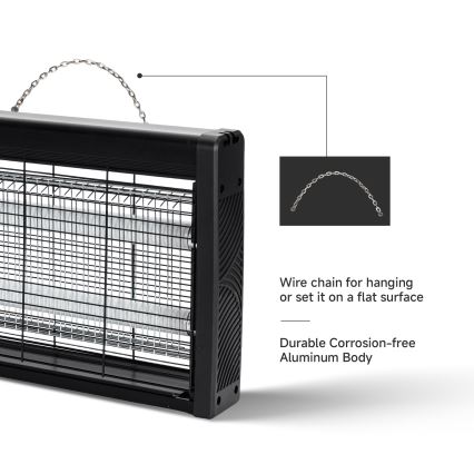 Brilagi - Elektrisk insektfångare 2xUV/10W/230V 60 m2