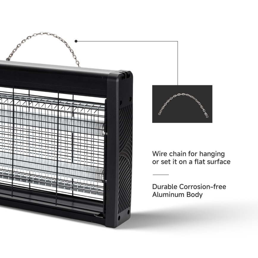 Brilagi - Elektrisk insektsfälla 2x UV/20 W/230 V, täcker upp till 100 m²